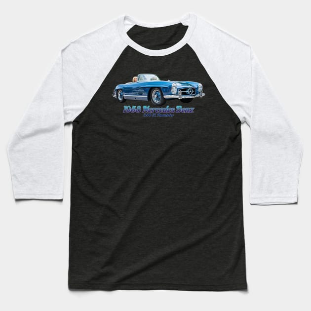 1958 Mercedes Benz 300 SL Roadster Baseball T-Shirt by Gestalt Imagery